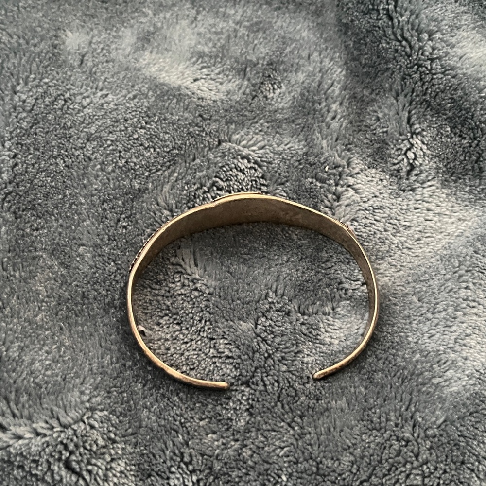 Vintage Sterling Silver Cuff Bracelet - Picture 2 of 4